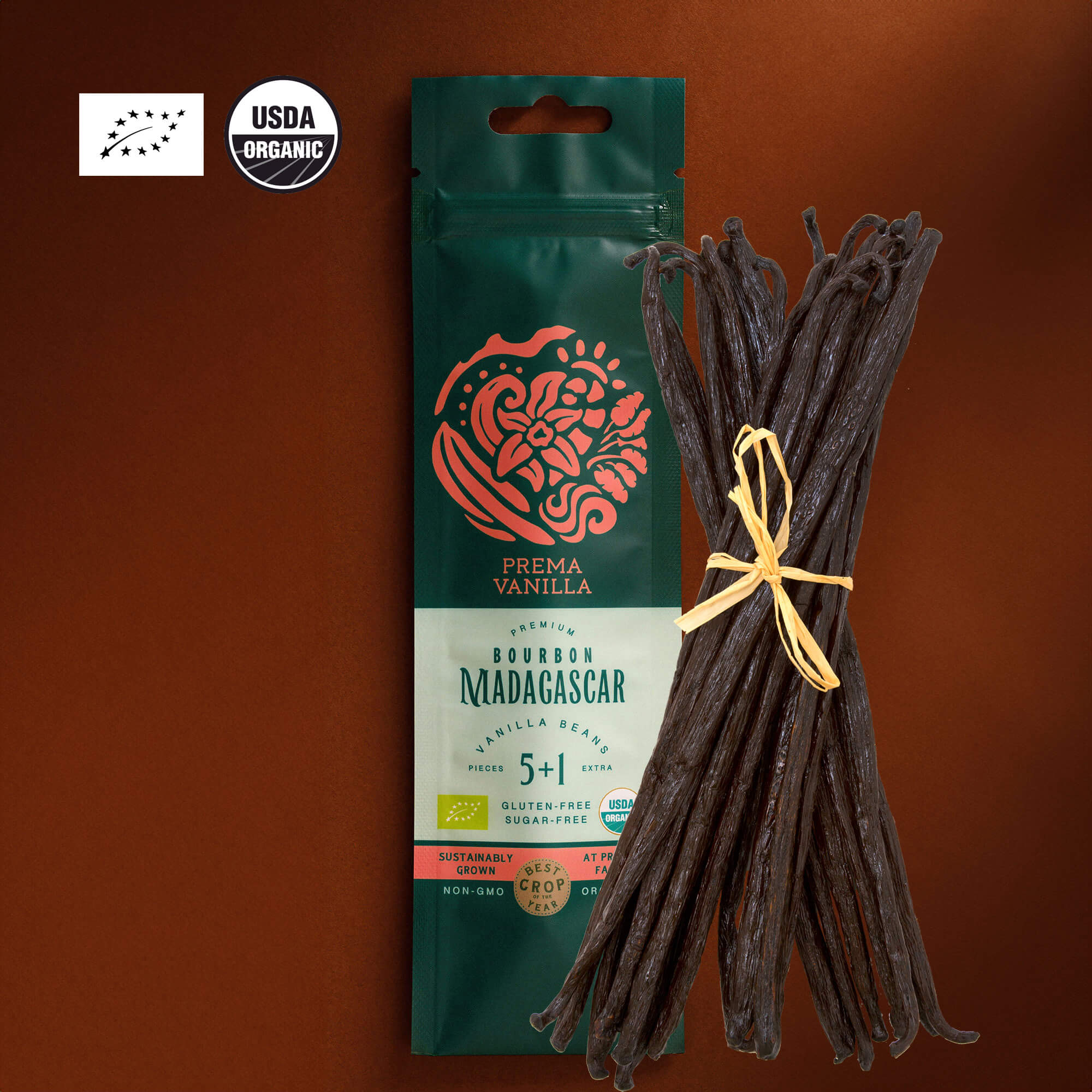 Organic Madagascar Gourmet Vanilla Beans (14-18 cm)